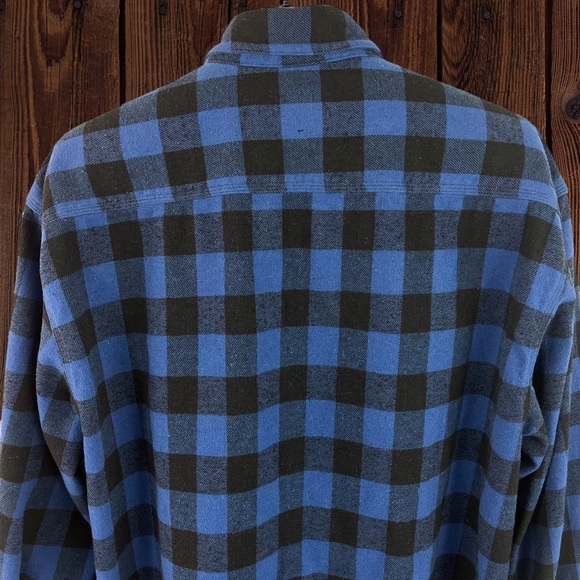 Work n’ Sport Black and Blue Buffalo Chek Cotton Blend Flannel Size XL - Picture 10 of 12